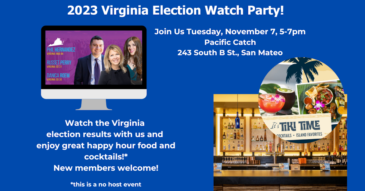 2023 Virginia Election Watch Party · Sister District CA Peninsula